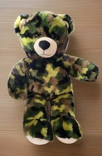 Build a Bear Camouflage Green Camo Bear Plush Stuffed Animal 18" LNWT