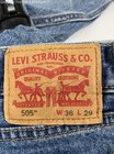 Levi Strauss Co Mens Jeans Blue 505 Straight Leg Five Pocket 36x29 Cotton — photo 3