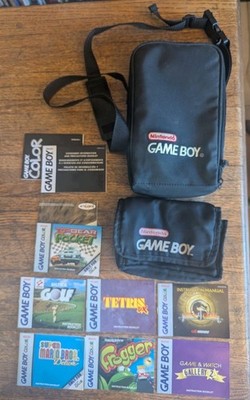VTG Official Nintendo Gameboy Black Carrying Cases & Manuals Mortal Kombat 4 LOT