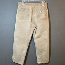 VTG 100 Year Carhartt Quiltlined 38x32 62WQ Pants Adult Workwear Tan 1987