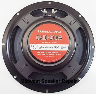 Eminence GA10-SC64 10'' Guitar Speaker by George Alessandro 8 ohm FREE SHIPPING!