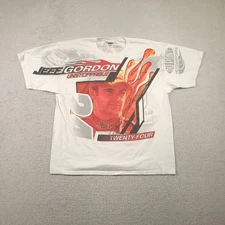 Jeff Gordon Shirt Mens 2X White All Over Print NASCAR Racing Chase Authentics