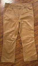 Vintage Vakko Sport 100 Lamb  s Leather Flare Leg Pants Biker Retro Women Sz 12