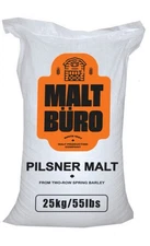 Malt, grain 55 lbs Pilsen Malt Briess Malting Lightest Color Base Malt for Lager