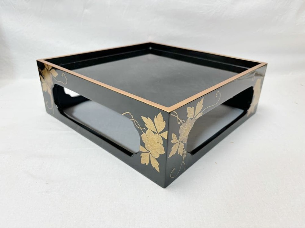Jubako Bento Box Japanese Almost unused utensils Wajima lacquer Kinsaibana makie
