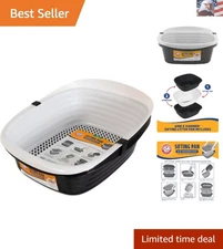 Arm & Hammer Large Sifting Litter Box Scoop Free Cat Litter Tray with Microban,