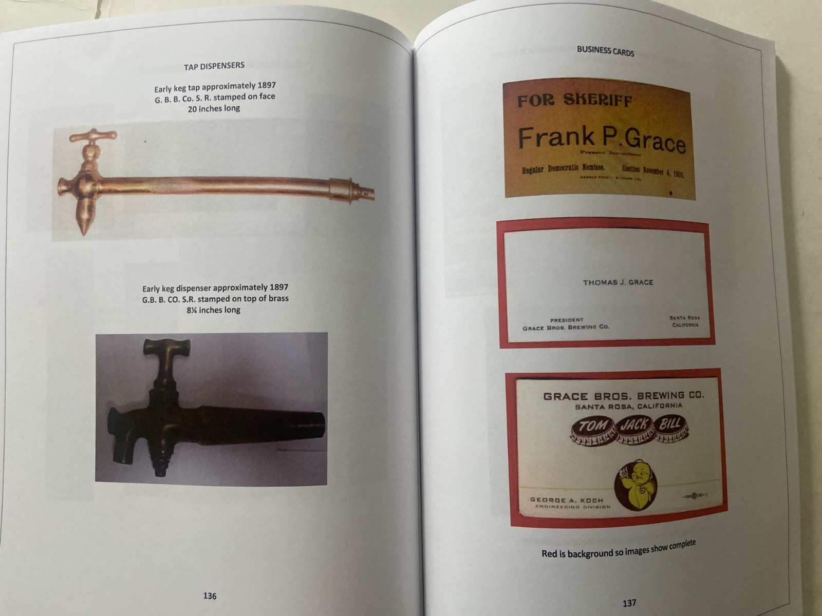 SIGNED ~ Grace Bros. Breweries, History & Memorabilia: Santa Rosa - Los Angeles