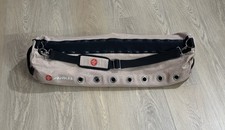 Manduka Yoga Mat Bag Ventilated Duffel 28  Adjustable Strap Gym Carrier Beige