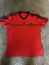 Mexico National Team Men Jersey Size Large Red Adidas Federacion Away 2014