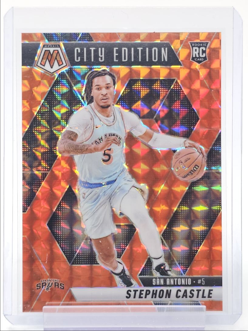 STEPHON CASTLE 2024-25 MOSAIC CITY EDITION ROOKIE ORANGE PRIZM RC /249 Q4945