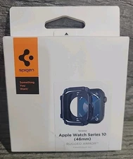 Spigen Apple Watch Series 10 Rugged Armor 46mm Case Navy Blue USA Ship 