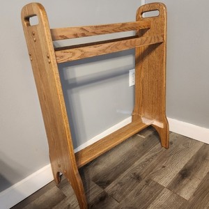 Amish Wooden Oak Quilt Rack