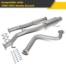 4 Rolled Muffler Tip Ss Catback Exhaust System For 1990-1993 Honda Accord 2.2l 4 Rolled Muffler Tip Ss Catback Exhaust System For 1990-1993 Honda Accord 2.2l
