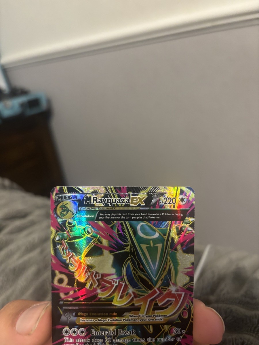 2015 Pokemon Mega M Rayquaza EX Full Art 105/108 XY Roaring Skies