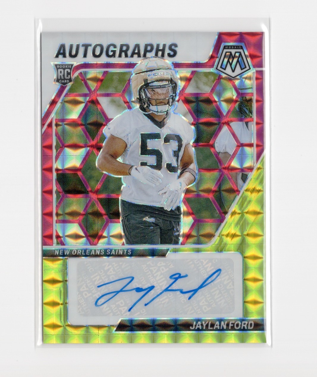 Jaylan Ford Panini Mosaic Autographs Mosaic #AMJFD Red