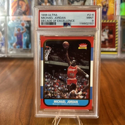 1996 FLEER ULTRA DECADE OF EXCELLENCE MICHAEL JORDAN CARD PSA 9 MINT #U-4