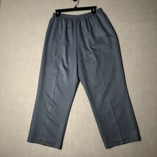 ALFRED DUNNER Pants size 12P Petite Pull-on Elastic Waist Pockets Blue
