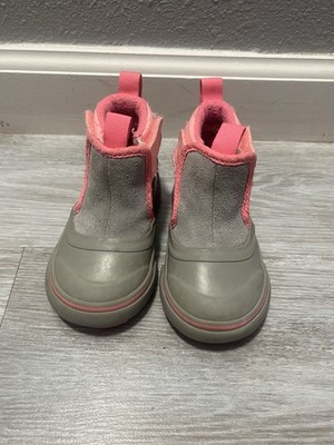 Vans Toddler Snow Boots Pink/Gray Sz 6