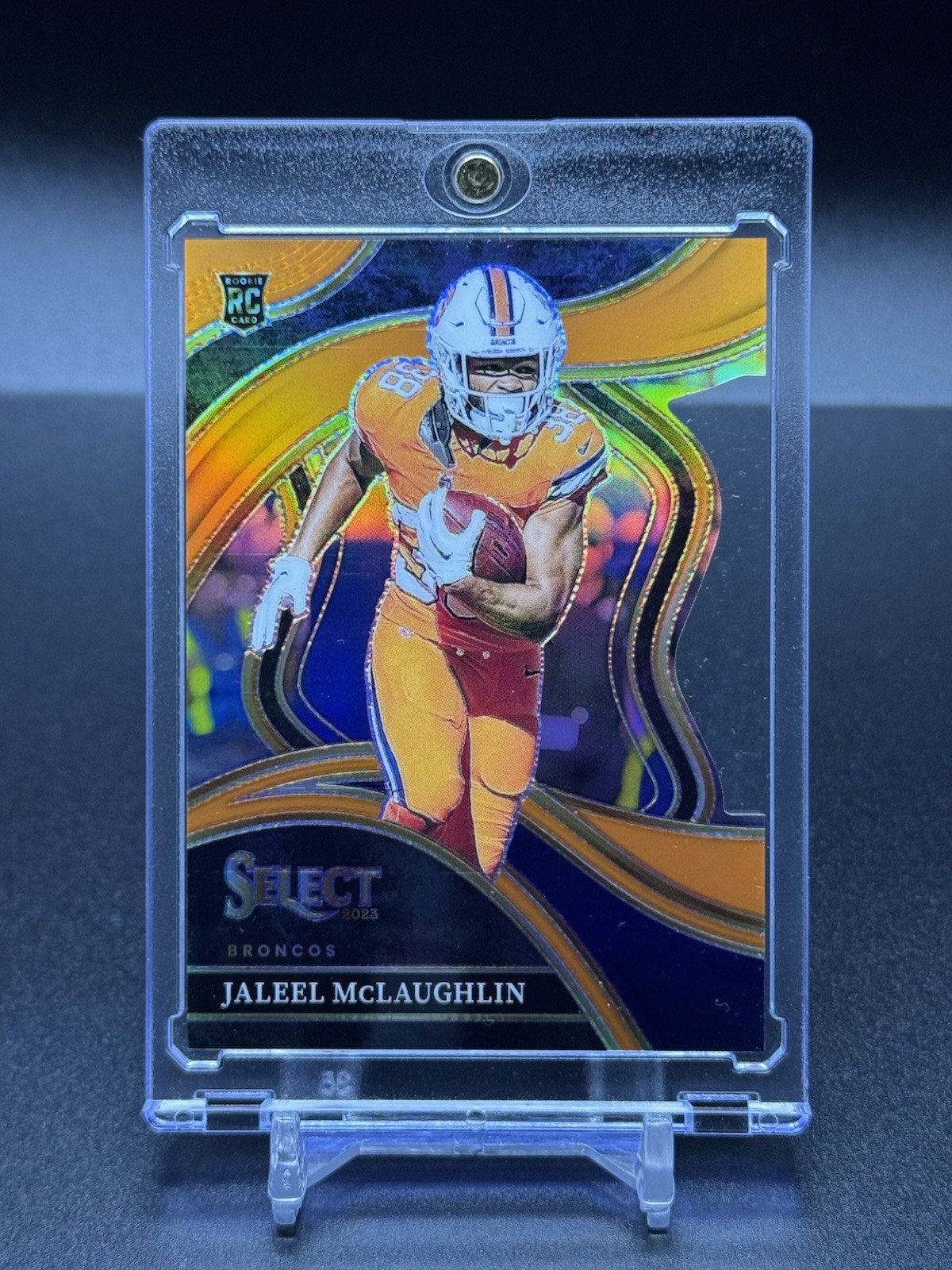 2023 Panini Select Club Level Jaleel McLaughlin #265 Orange Prizm Die-Cut /399