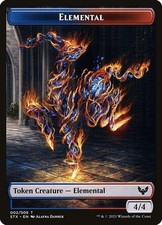 FOIL Elemental Token 10x - Blue / Red - Danner Art - STX Strixhaven MTG Magic NM