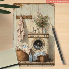 Rustic Plaque for The Laundry Room Tin Metal Signs Home D cor 8x12