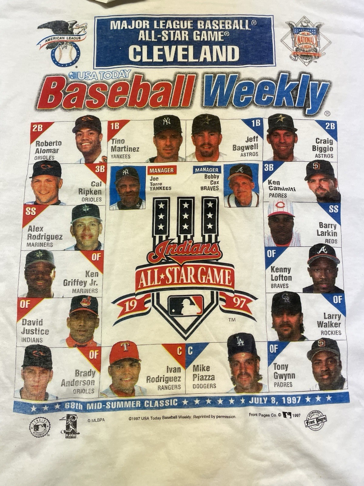 ALTRA T shirt Griffey Jr nuova con etichette adulto (vedi foto per dettagli) ingiallita!