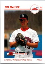Tim Mauser 1991 Line Drive AAA #489 Scranton/Wilkes-Barre Red Barons