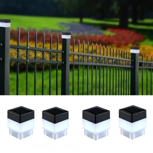 Solar LED Fence Post Cap Light 2x2 Inch (5x5cm) - for Wrought Iron, Aluminum ...