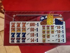 SLOT GLASS RED HOT BLUE TRIPLE 7 15x7 1/2