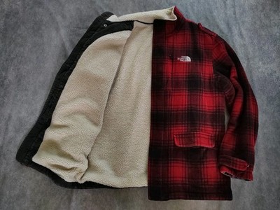 The North Face Herren Sherpa Fleece gefüttert Buffalo kariert Wolljacke Gr. Large/XL