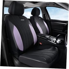 Car Seat Covers 2-Pack, Seat Covers, Waterproof FrontPair B-Purple&Black
