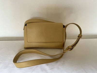 VGC Muted Yellow Small Cross-Body Bag/Shoulder Handbag/Magnetic Popper/Flap/PVC - Image 1 of 4