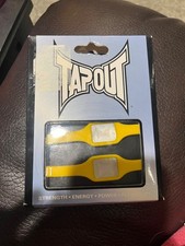 2 NEW TAPOUT SILICONE BIO ENERGY BRACELET WRISTBAND UFC WEC MMA - YELLOW XL