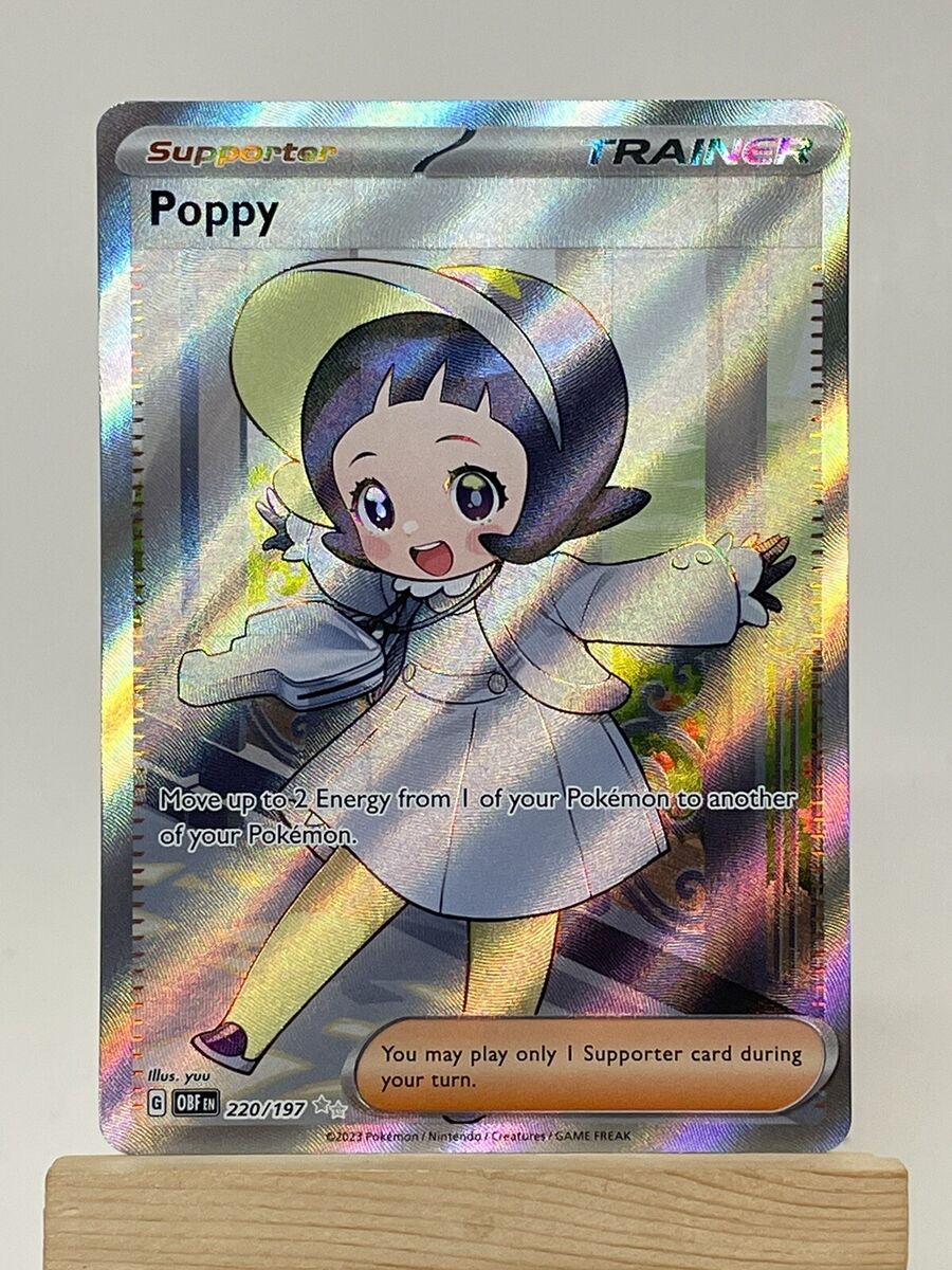 Pokémon TCG Obsidian Flames: Poppy 220/197 Ultra Rare Pokémon TCG Obsidian Flames: Poppy 220/197 Ultra Rare