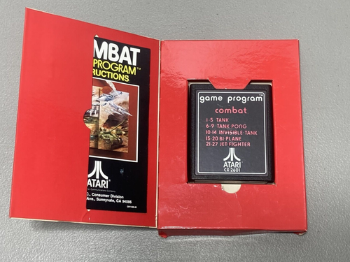 Combat 01 (Atari 2600, 1977) Gatefold Box Tested Working *RARE* - Picture 10 of 10