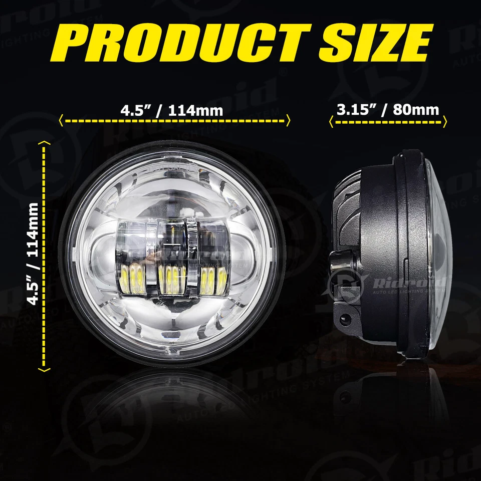Faro LED de 7" para Harley-Davidson Electra Glide Classic + luces de paso de 4,5" Foto 3 de 4
