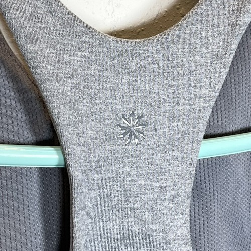 ATHLETA GIRL Cropped Tank Top Girls Sz Large Heathered Gray Shelf Bra Athletic - Picture 5 of 5
