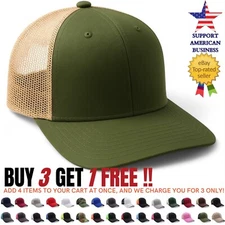 Trucker Hat Mesh Baseball Cap Mens Plain Adjustable Blank Snapback Ball Hats