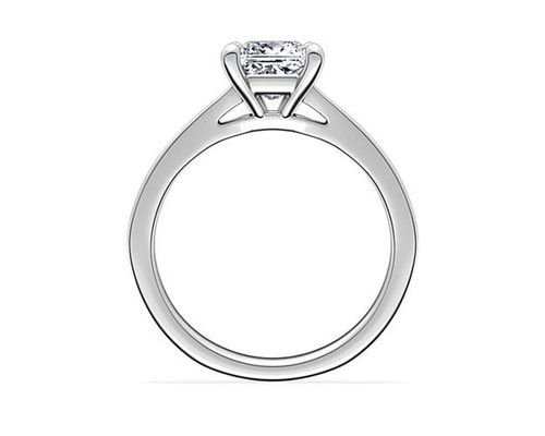 2 Ct Princess IGI Certified Lab Grown Diamond Engagement Rings 14K White Gold - Picture 2 of 9