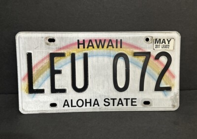 2017 Hawaii — LEU 072 — License Plate ALOHA STATE | eBay