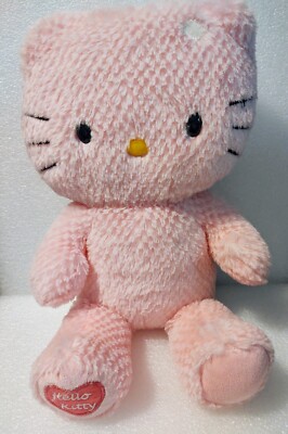 Retired Build A Bear BAB Hello Kitty Sanrio Pink Waffle Plush Missing Bow 2011