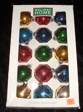 Holiday Home 15 Vintage 2.25 Mercury Glass Christmas Ornaments Shiny Made In USA