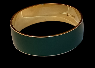 J. Crew Green and Gold Women\'s Bangle J-Crew-Gold-Tone-Olive-Green-  main image 4