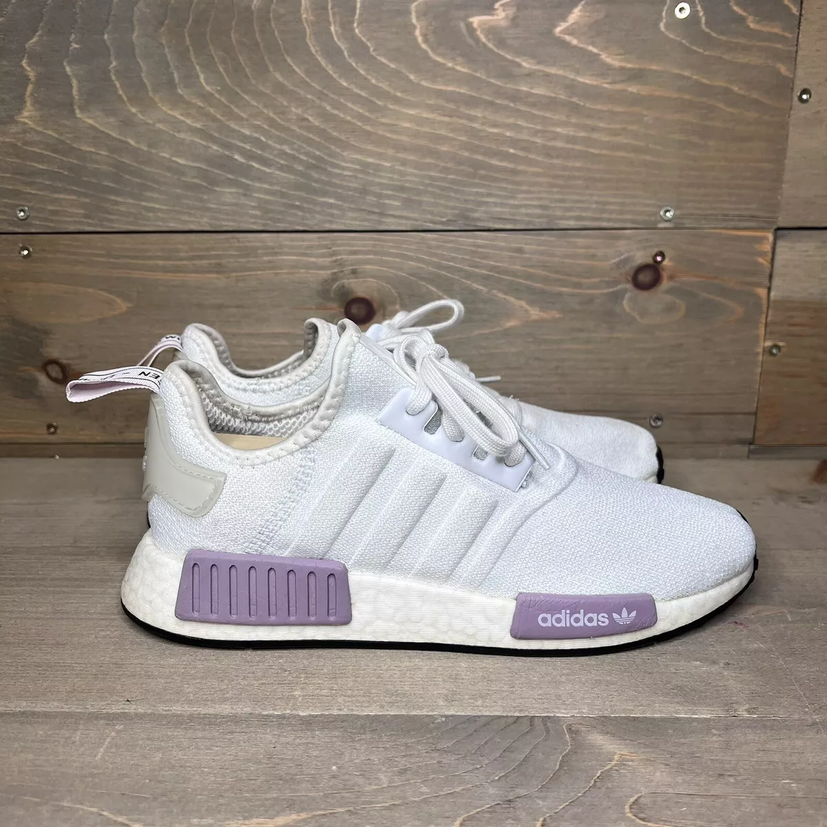 podning bejdsemiddel Brobrygge Adidas NMD R1 Crystal White Orchid Tint Sneakers BD8024 Women&#039;s Size  9.5 US | eBay