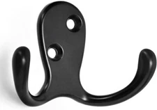 HOMOTEK 8 Pack Heavy Duty Coat Hooks Wall Mounted Double Prong