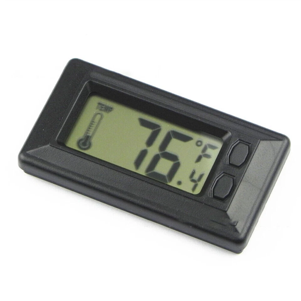 2pc Auto Car Digital LCD Display Thermometer Interior Screen Display Gauge Meter - Image 2 of 4