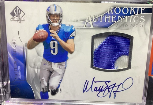 MATTHEW MATT STAFFORD 2009 SP AUTHENTIC #403 RPA ROOKIE PATCH AUTO RC 316/499