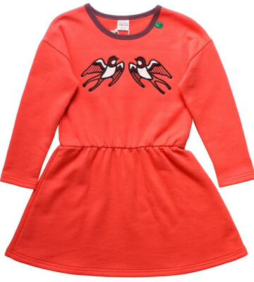 Sweat Kleid Gr.80 86 Green Cotton NEU 100% Baumwolle Bio Schwalben orange baby