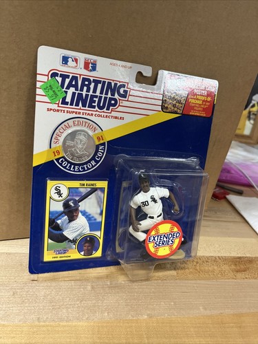 1991 Starting Lineup Tim Raines White Sox Figure With Coin & Card Box 239 - Picture 4 of 8
