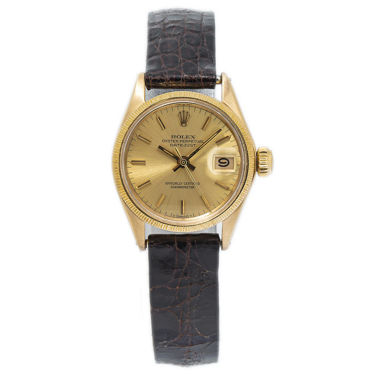 Rolex datejust leather strap deals